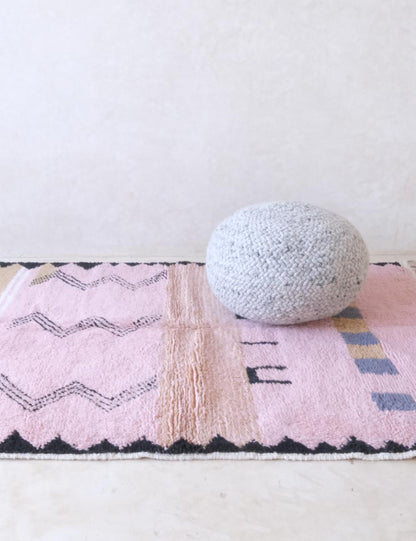 Custom Soft Pink Moroccan Rug - Echoes Of Love 24