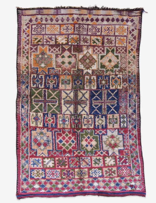 Moroccan Boujad Wool Rug 9.1 x 6 ft / 278 x 185 cm