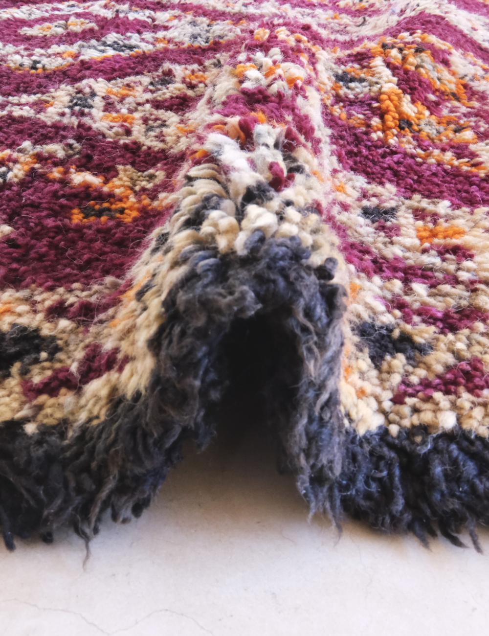 Moroccan Burgundy Wool Rug 12.2 x 6.5 ft / 372 x 198 cm