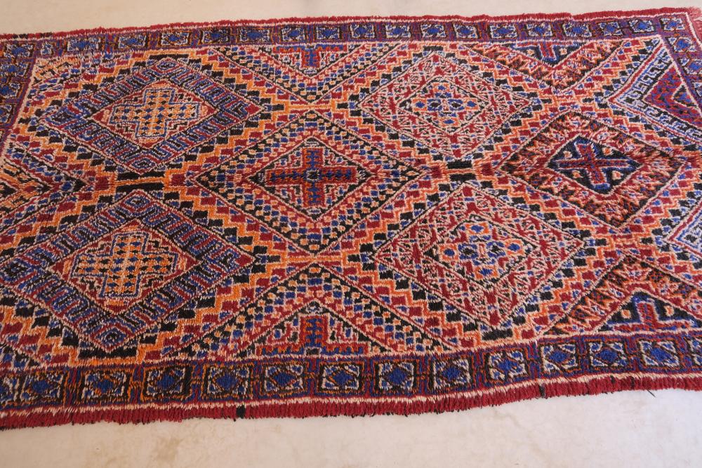 Moroccan Collectible Beni M'Guild Rug 11.9 x 5.9 ft / 364 x 180 cm