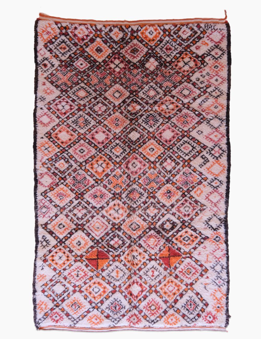 Vintage Moroccan Beni Rug from 1980s 11.3 x 6.4 ft / 345 x 197 cm - Surcoma