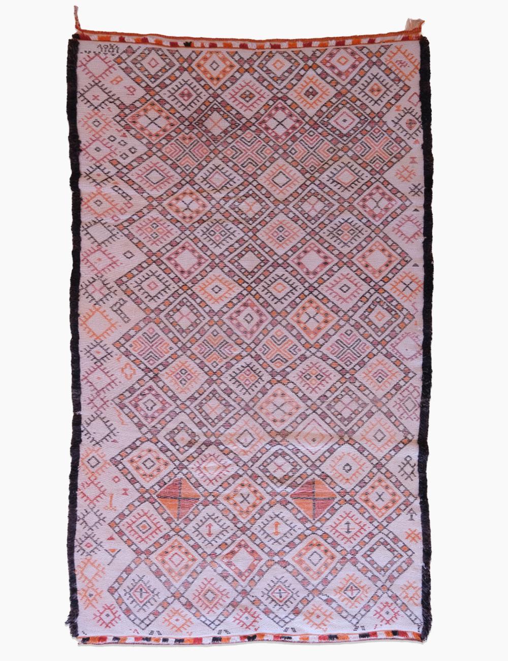Vintage Moroccan Beni Rug from 1980s 11.3 x 6.4 ft / 345 x 197 cm - Surcoma