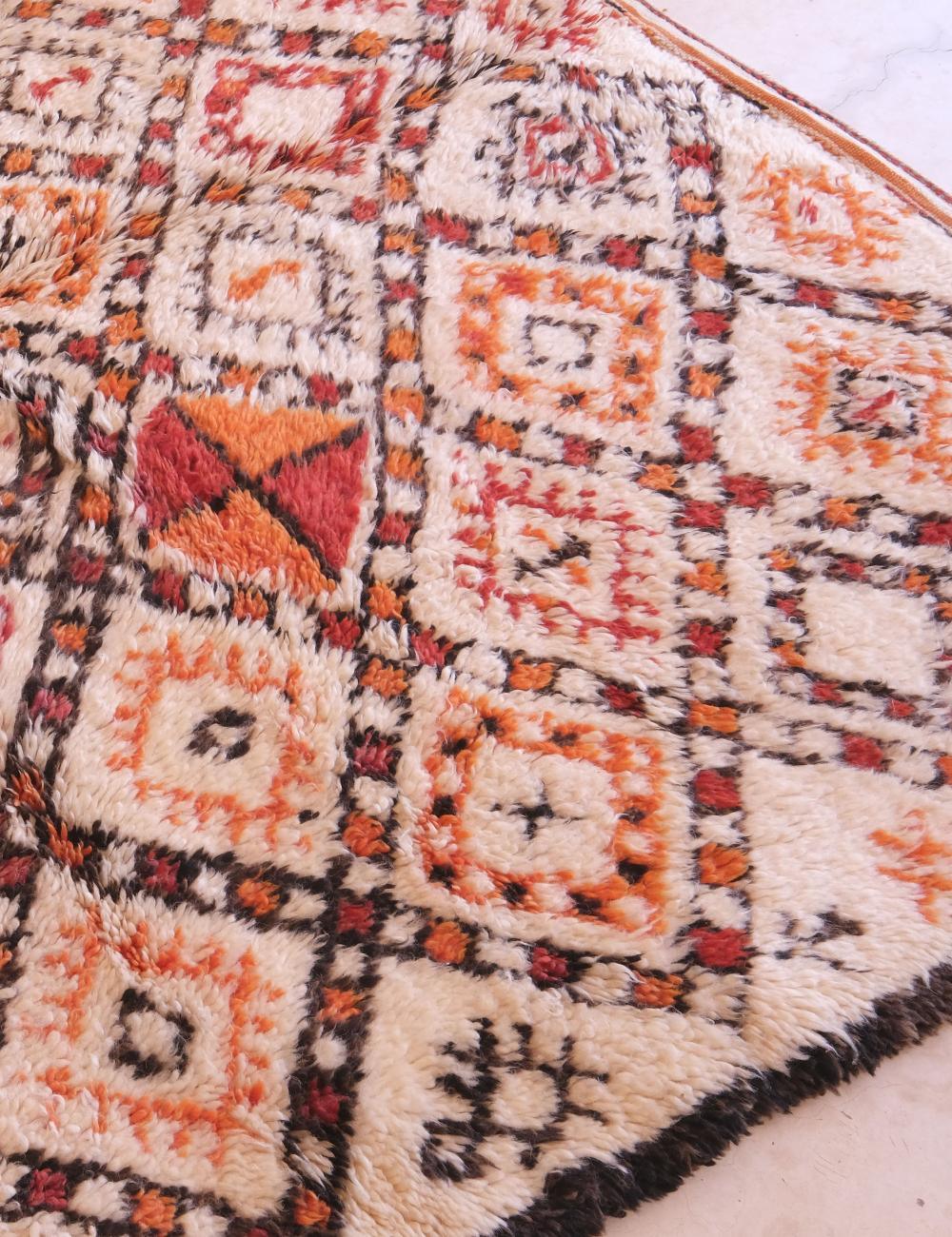 Vintage Moroccan Beni Rug from 1980s 11.3 x 6.4 ft / 345 x 197 cm - Surcoma