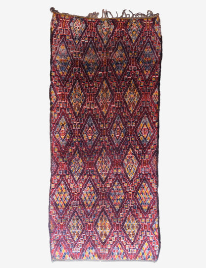 Hand-Knotted Moroccan Beni MGuild Rug 15.1 x 6.2 ft / 460 x 190 cm - Surcoma
