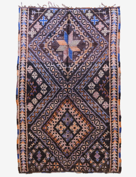 1980s Moroccan Beni MGuild Wool Rug 10.8 x 6.43 ft / 329 x 196 cm
