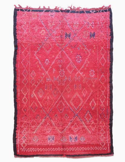 Tribal Red Moroccan Rug 10 x 6.4 ft / 306 x 195 cm - Surcoma
