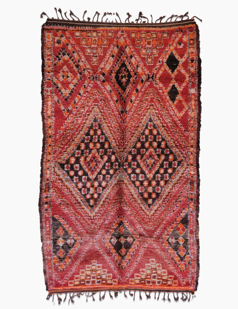 Authentic Vintage Moroccan Rug 12.5 x 6.8 ft / 382 x 209 cm - Surcoma