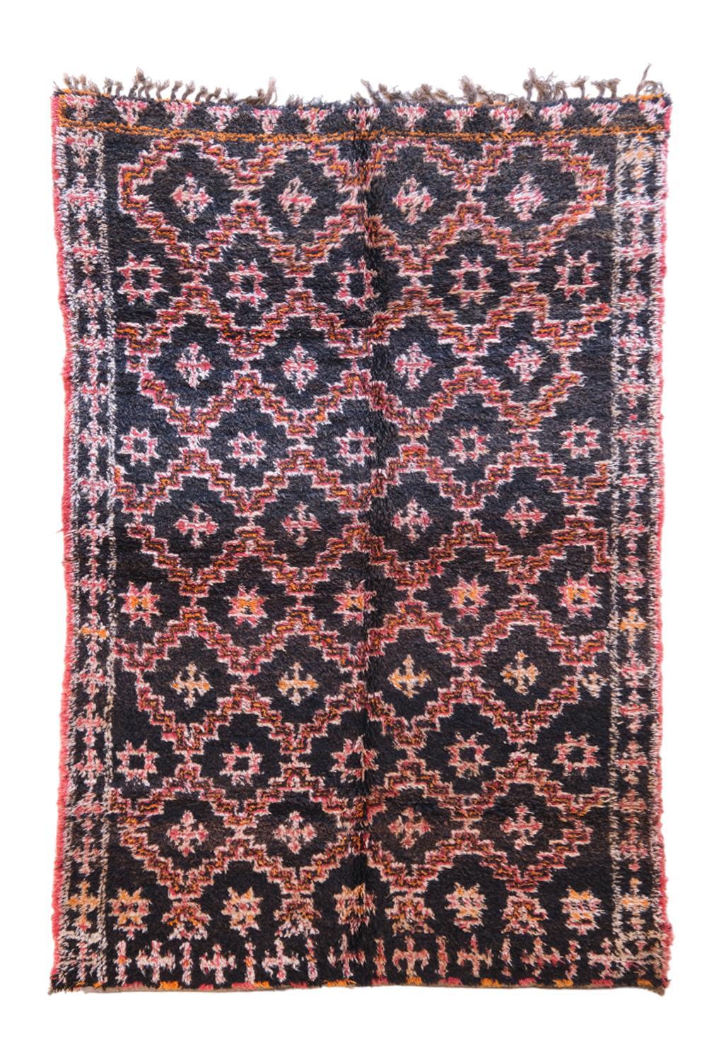 Moroccan Beni M'Guild Wool Rug 10 x 6.33 ft / 304 x 193 cm