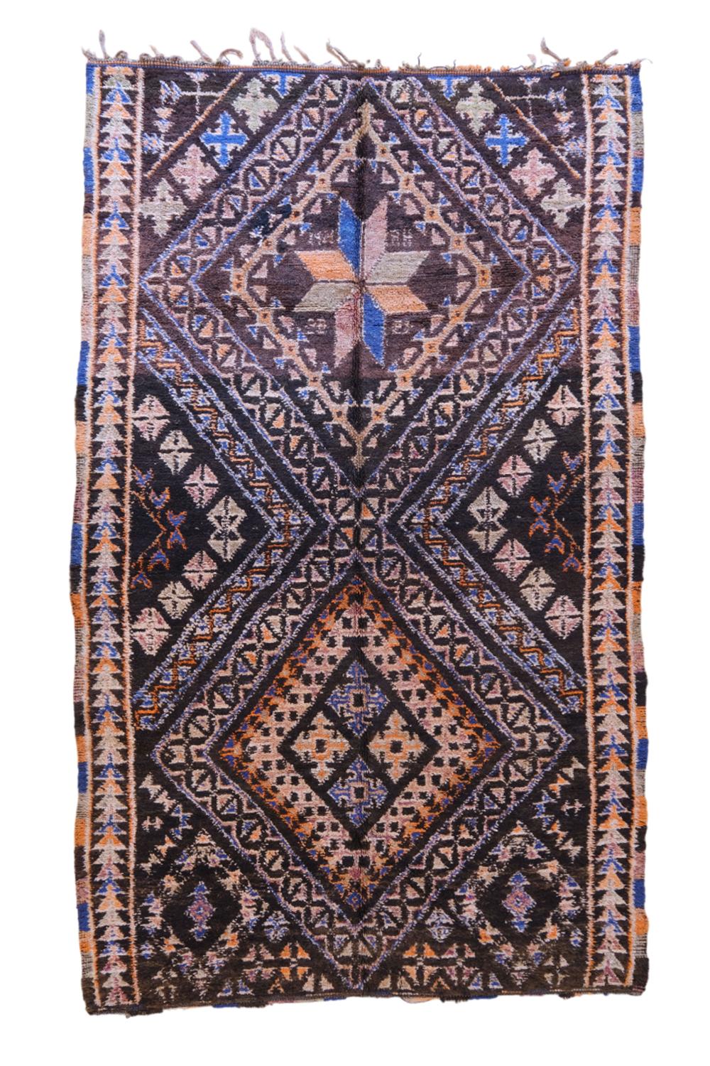 1980s Moroccan Beni MGuild Wool Rug 10.8 x 6.43 ft / 329 x 196 cm