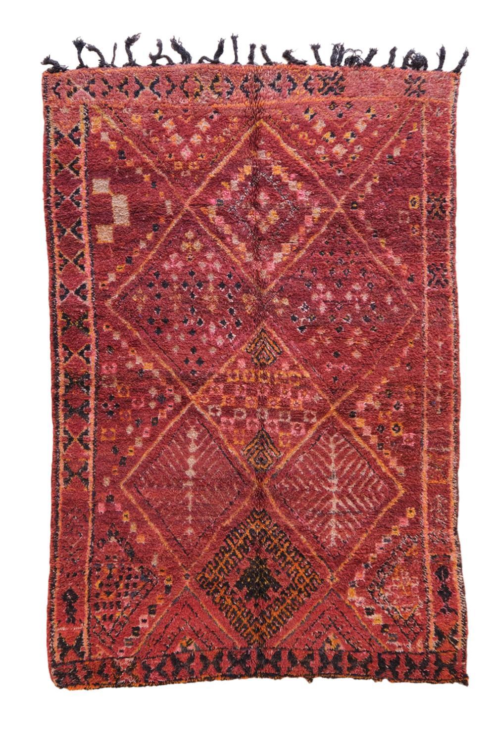 Moroccan Beni M'Guild Wool Rug 10.1 x 6.5 ft / 307 x 198 cm