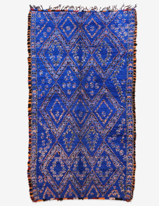 Moroccan Collector Cobalt Blue Rug 13 x 6.8 ft / 397 x 210 cm