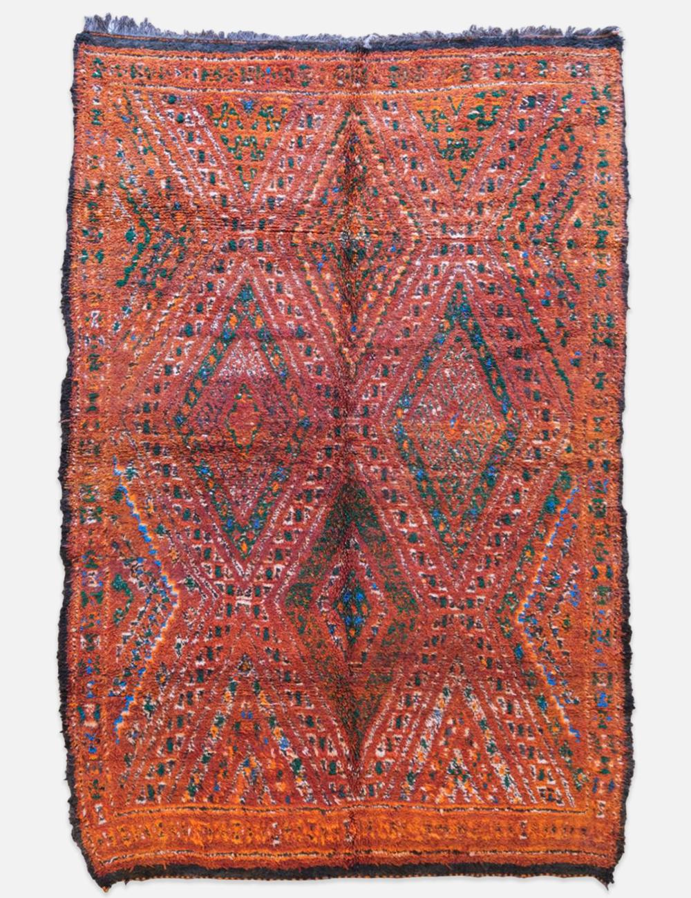 Moroccan Beni MGuild Wool Rug 10.4 x 6.6 ft / 318 x 203 cm