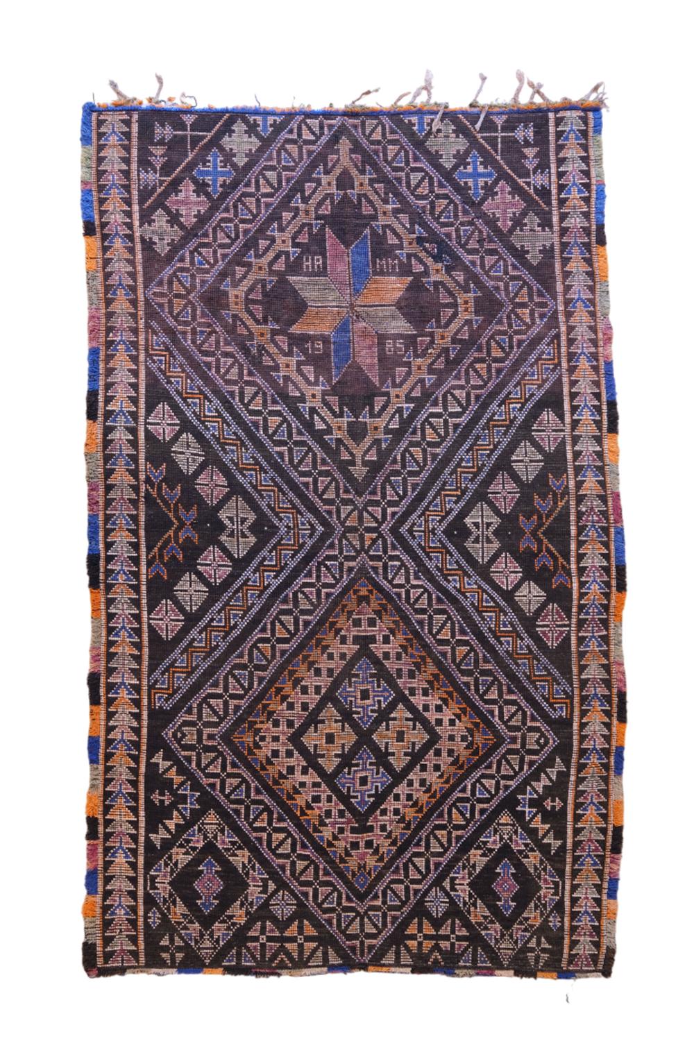 1980s Moroccan Beni MGuild Wool Rug 10.8 x 6.43 ft / 329 x 196 cm