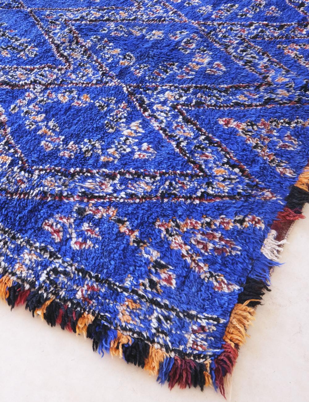 Moroccan Collector Cobalt Blue Rug 13 x 6.8 ft / 397 x 210 cm