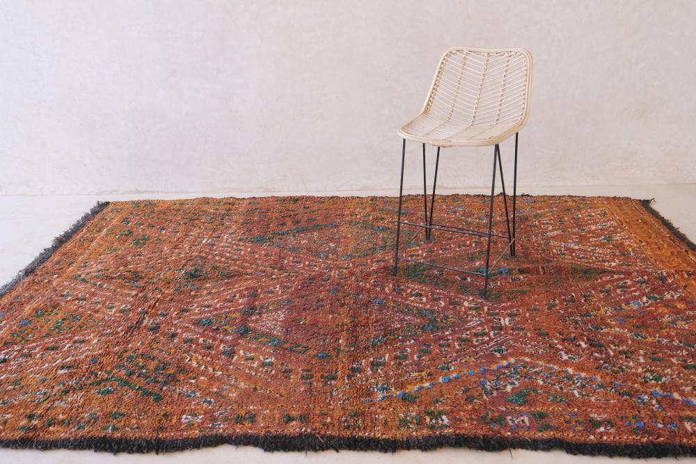 1980's Moroccan Beni M'Guild Wool Rug 10.4 x 6.6 ft / 318 x 203 cm