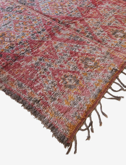 Red Moroccan Collectible Wool Rug 12.1 x 6 ft / 370 x 184 cm - Surcoma
