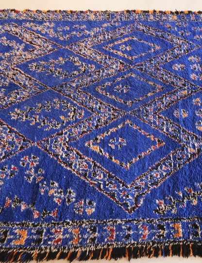 Moroccan Collector Cobalt Blue Rug 13 x 6.8 ft / 397 x 210 cm