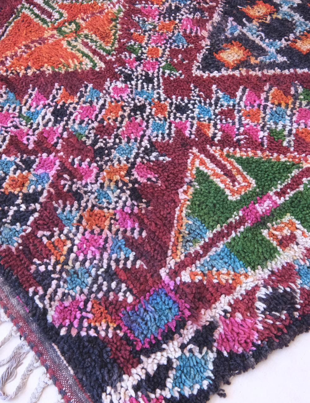 Red Colorful Wool Rug 11.2 x 6.7 ft / 340 x 205 cm