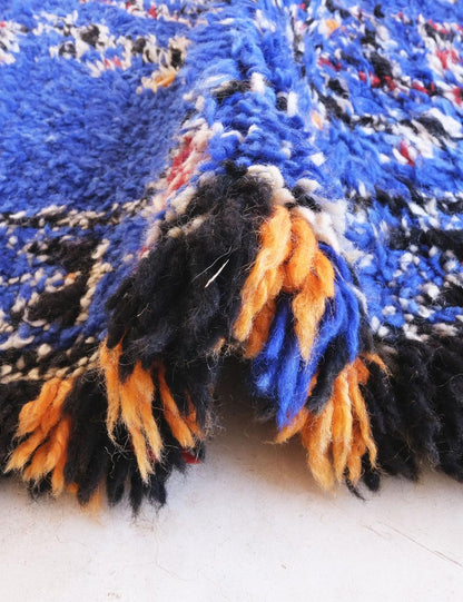 Moroccan Collector Cobalt Blue Rug 13 x 6.8 ft / 397 x 210 cm