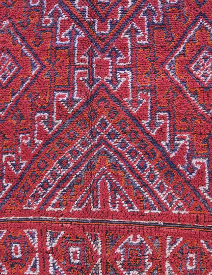 Red Moroccan Rug 10.6 x 5.9 ft / 322 x 180 cm - Surcoma