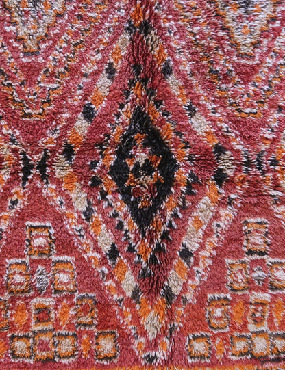 Authentic Vintage Moroccan Rug 12.5 x 6.8 ft / 382 x 209 cm - Surcoma