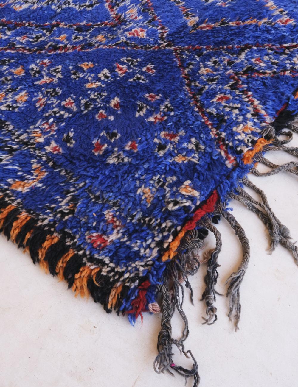 Moroccan Collector Cobalt Blue Rug 13 x 6.8 ft / 397 x 210 cm