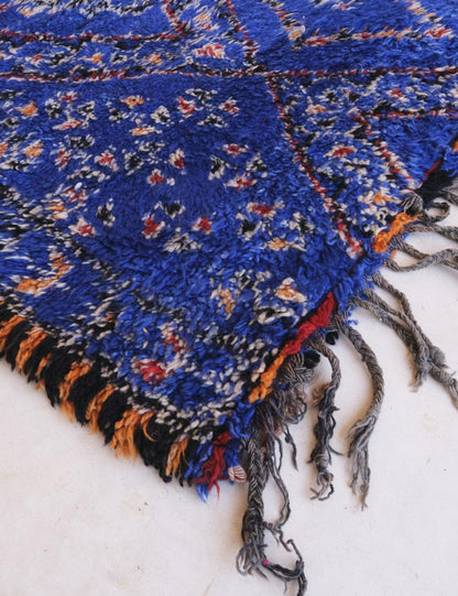 Moroccan Collector Cobalt Blue Rug 13 x 6.8 ft / 397 x 210 cm