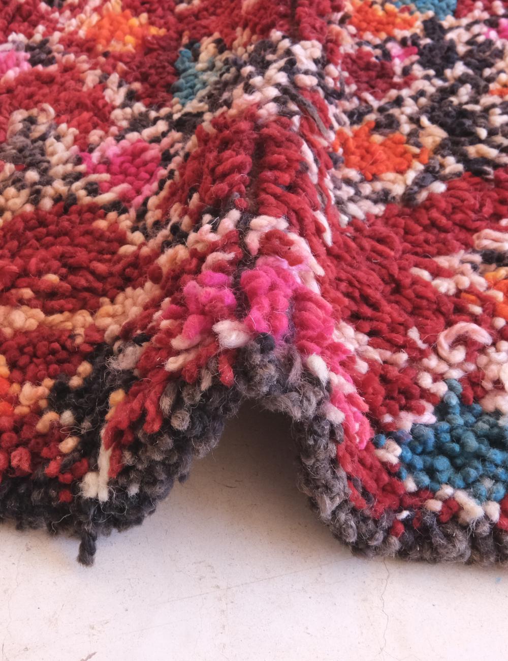 Red Colorful Wool Rug 11.2 x 6.7 ft / 340 x 205 cm