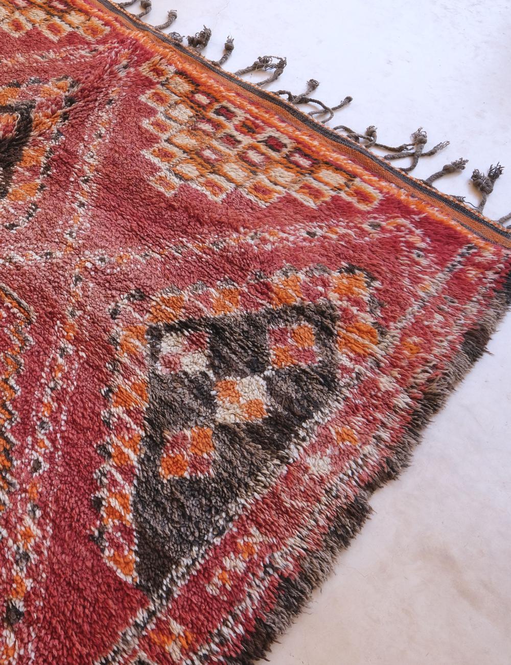 Authentic Vintage Moroccan Rug 12.5 x 6.8 ft / 382 x 209 cm - Surcoma