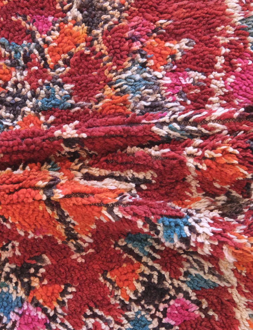 Red Colorful Wool Rug 11.2 x 6.7 ft / 340 x 205 cm