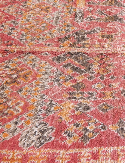 Red Moroccan Collectible Wool Rug 12.1 x 6 ft / 370 x 184 cm - Surcoma
