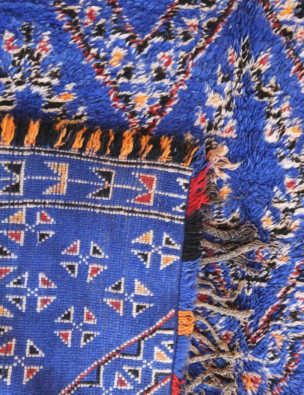 Moroccan Collector Cobalt Blue Rug 13 x 6.8 ft / 397 x 210 cm