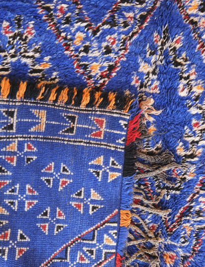 Moroccan Collector Cobalt Blue Rug 13 x 6.8 ft / 397 x 210 cm