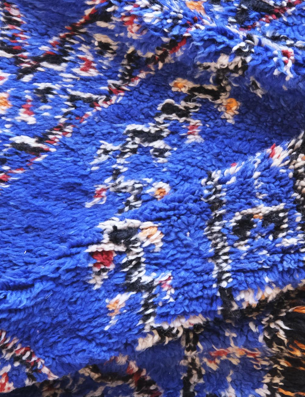 Moroccan Collector Cobalt Blue Rug 13 x 6.8 ft / 397 x 210 cm