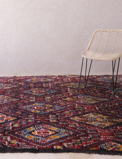 Hand-Knotted Moroccan Beni MGuild Rug 15.1 x 6.2 ft / 460 x 190 cm - Surcoma