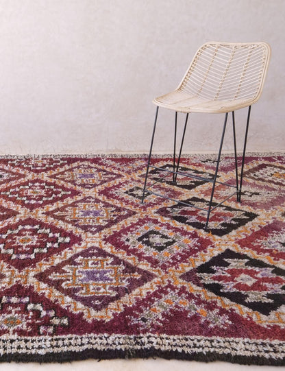 Vintage 1960s Moroccan Berber Rug 13.1 x 6.8 ft / 400 x 210 cm - Surcoma