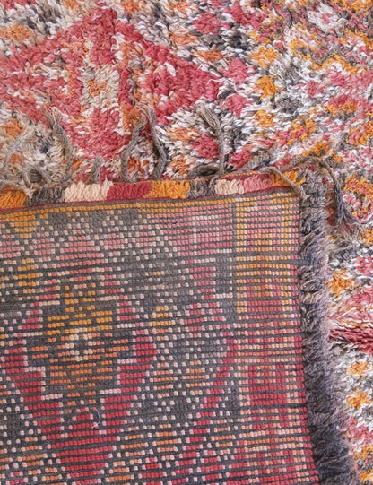 Red Moroccan Collectible Wool Rug 12.1 x 6 ft / 370 x 184 cm - Surcoma