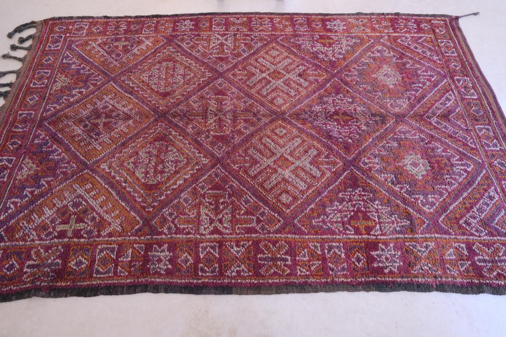 Moroccan Berry Pink Beni MGuild Rug 11.1 x 6.7 ft / 338 x 207 cm - Surcoma