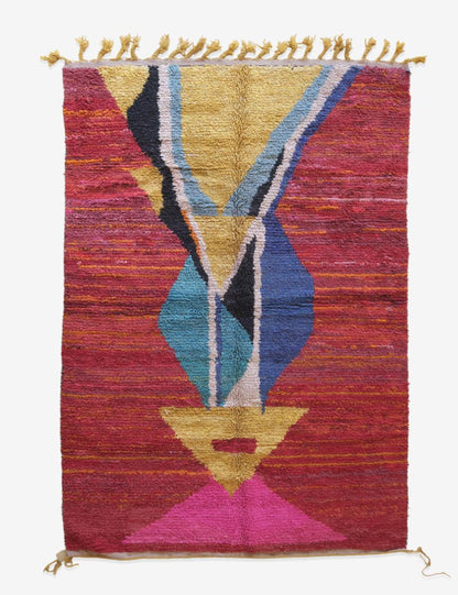 Moroccan Colorful Area Rug 9.6 x 6.6 ft / 292 x 203 cm - Surcoma