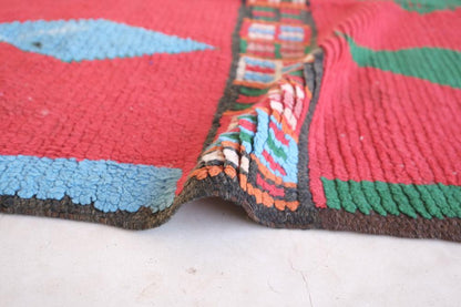 Moroccan Colorful Boujad Runner Rug 11.2 x 4 ft / 340 x 123 cm - Surcoma