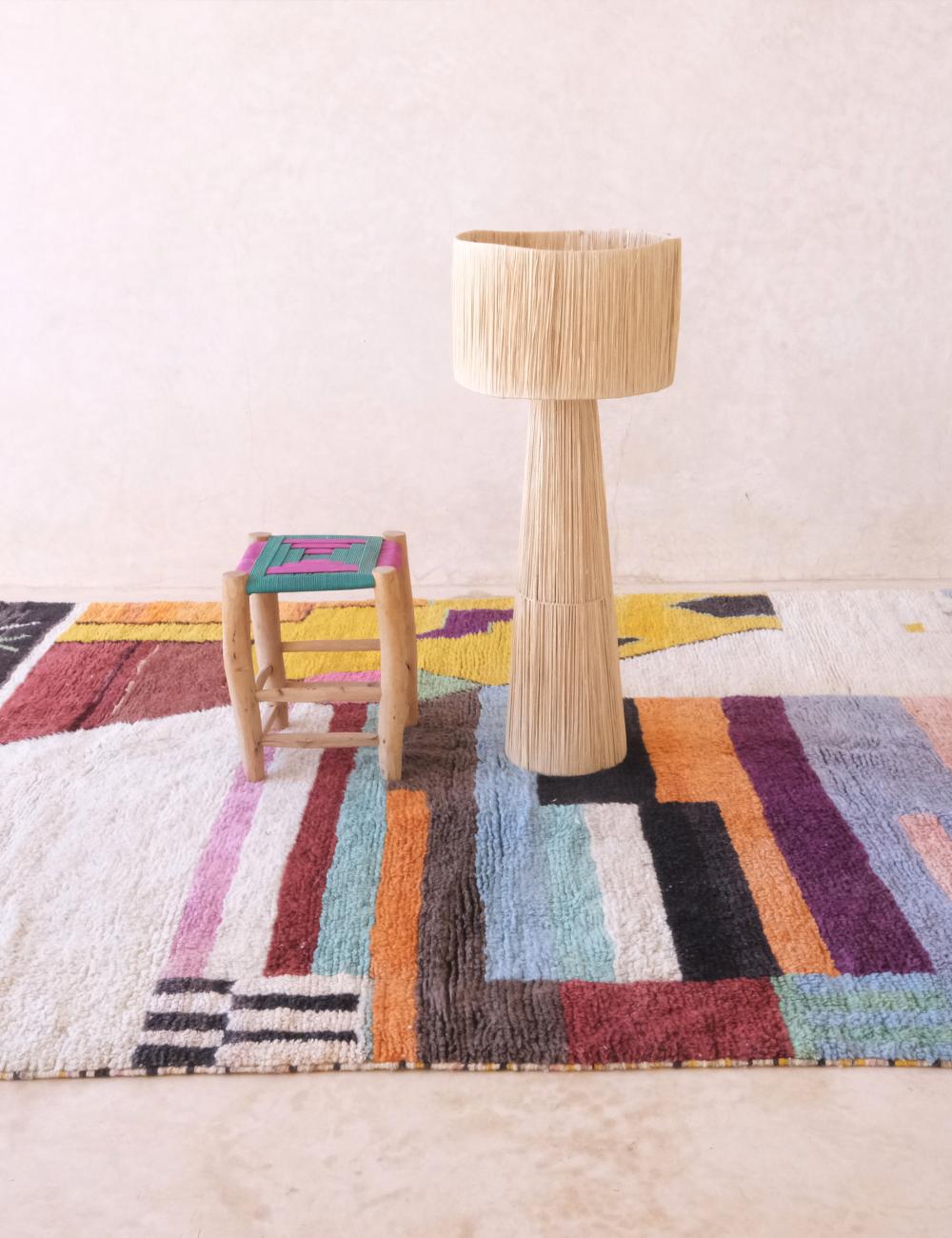 Moroccan Colorful Wool Rug 9.3 x 6.8 ft / 283 x 210 cm