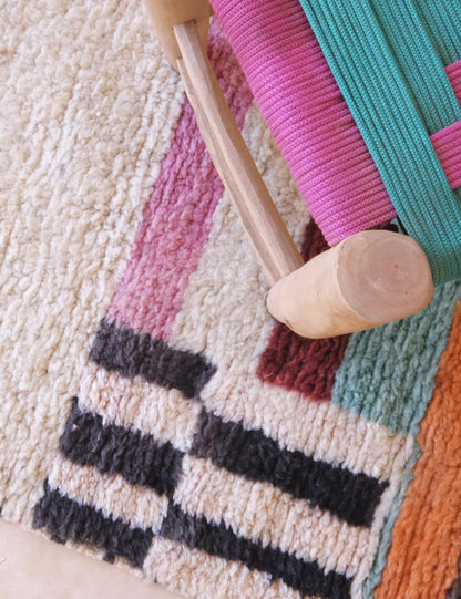 Moroccan Colorful Wool Rug 9.3 x 6.8 ft / 283 x 210 cm