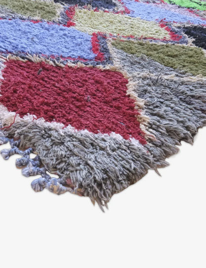 Moroccan Cotton Rug 7.1 x 3.2 ft / 217 x 100 cm - Surcoma