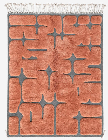 Neutral Beni Mrirt  handmade Moroccan Rug