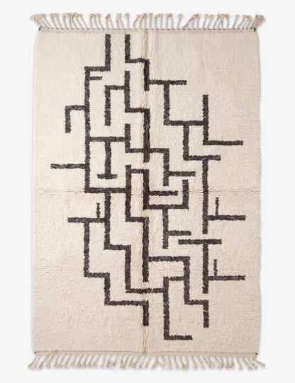 Cream Off White Beni Mrirt Moroccan Rug