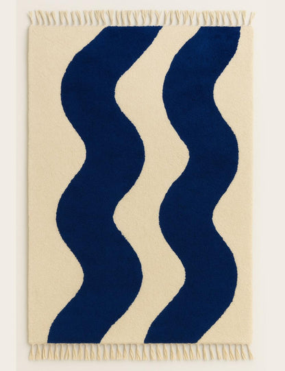 Custom Wavy Moroccan Rug - forma 64