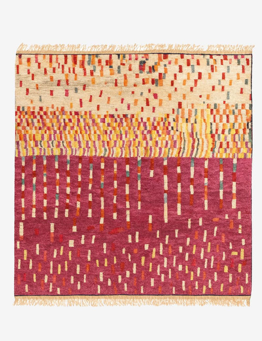 Custom Abstract Beni Mrirt Moroccan Rug - Echoes Of Love 57