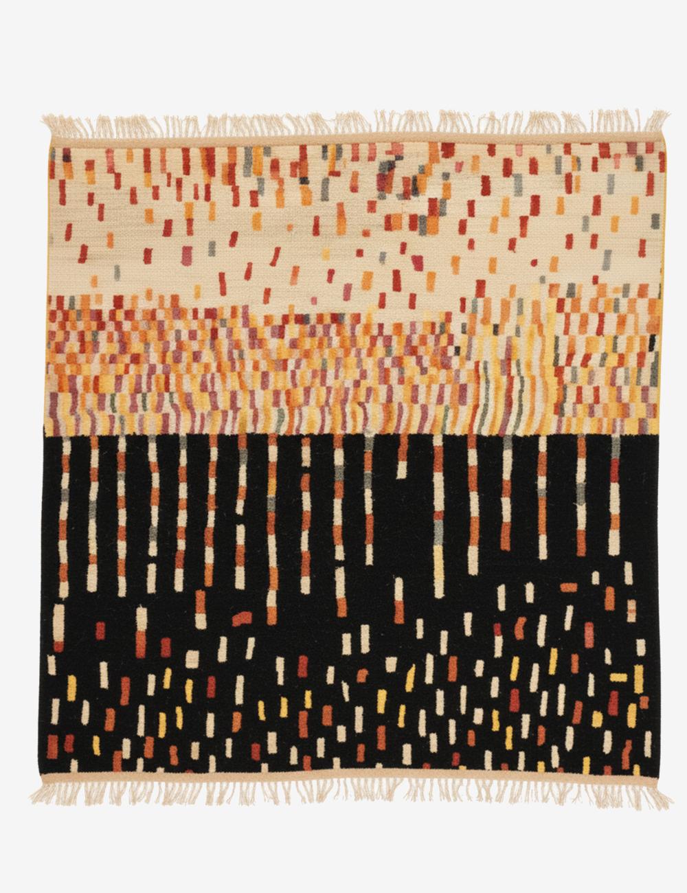 Custom Abstract Beni Mrirt Moroccan Rug - forma 107