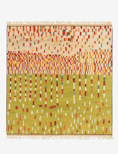 Custom Abstract Beni Mrirt Moroccan Rug - forma 107