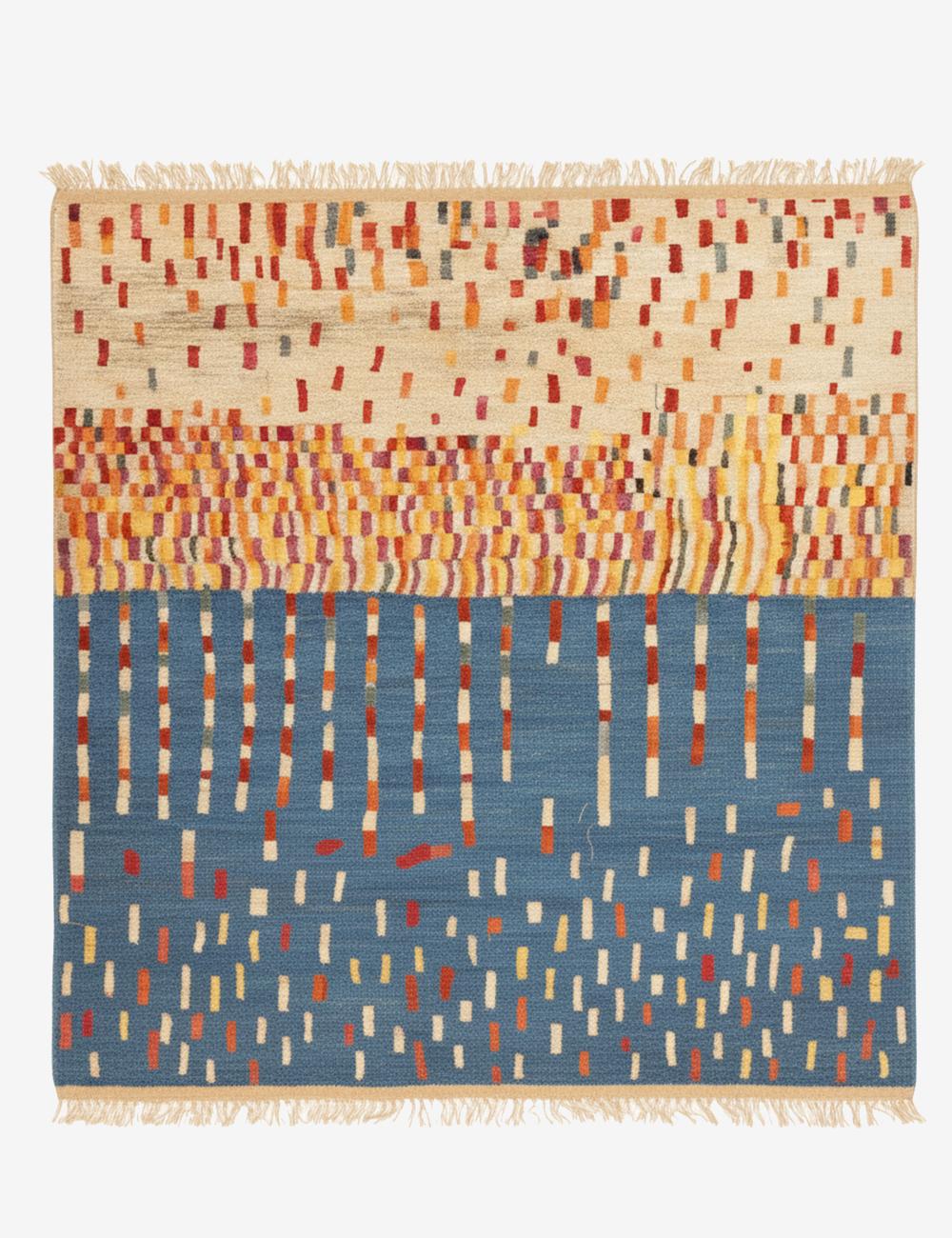 Custom Abstract Beni Mrirt Moroccan Rug - forma 107